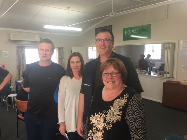 4th place at the Junior League: From left; Malcolm Kirkby (Te Aroha), Sue McKenzie (Cambridge), Ross and Susan Provan (Putaruru)
